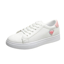 Load image into Gallery viewer, Women Sneakers Leather Shoes 2021 Spring Trend Casual Flats Sneakers Female New Fashion Comfort White Heart Vulcanized Shoes