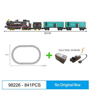Technical Express Train Modern High Speed Carriage Electric Powered City Track Dolls Educational Building Blocks Toys for Kids