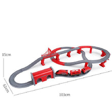 Load image into Gallery viewer, Electric Train Toy Set Car Railway Tracks Diecast Model Building Block Educational Game Boy Rail Car Toys For Children Kids Gift