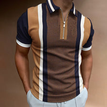 Load image into Gallery viewer, New Men Polo Shirts Summer High Quality Casual Daily Short Sleeve 3D print Mens Shirts Turn-Down Collar Zippers Tshirts Male