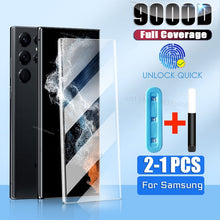 Load image into Gallery viewer, Samsung Galaxy For S22 S21 S20 Ultra FE UV Tempered Glass Screen Protector S10 S8 S9 Note 20 10 9 8 Plus S10E 5G S 21 22 20 Film