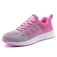 Load image into Gallery viewer, Women Casual Shoes Fashion Breathable Walking Mesh Lace Up Flat Shoes Sneakers Women 2019 Tenis Feminino White Vulcanized Shoes