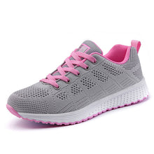 Load image into Gallery viewer, Women Casual Shoes Fashion Breathable Walking Mesh Lace Up Flat Shoes Sneakers Women 2019 Tenis Feminino White Vulcanized Shoes