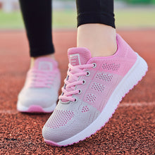 Load image into Gallery viewer, Women Casual Shoes Fashion Breathable Walking Mesh Lace Up Flat Shoes Sneakers Women 2019 Tenis Feminino White Vulcanized Shoes