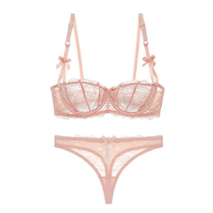 Women Lingerie Floral Lace Bra and thong set