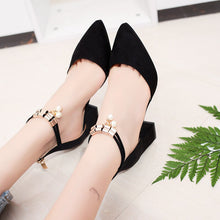 Load image into Gallery viewer, Women high heels thick with rough heels