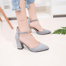 Load image into Gallery viewer, Women high heels thick with rough heels