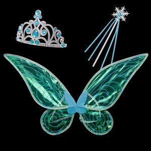 Fairy Princess Elf Butterfly Wings For Kids Girls Christmas Halloween Cosplay Party Costume Photography Performance Accessories