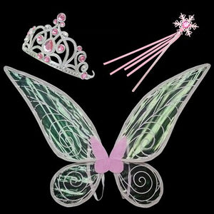 Fairy Princess Elf Butterfly Wings For Kids Girls Christmas Halloween Cosplay Party Costume Photography Performance Accessories
