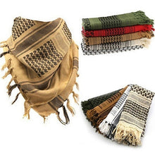 Load image into Gallery viewer, Outdoor Hiking Scarves Military Arab Tactical Desert Scarf Army Shemagh With Tassel For Men Women Muslim Hijab Windproof Warm