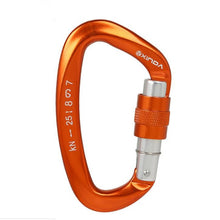 Load image into Gallery viewer, XINDA 25KN Mountaineering Caving Rock Climbing Carabiner D Shaped Safety Master Screw Lock Buckle Escalade Equipement