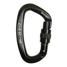 Load image into Gallery viewer, XINDA 25KN Mountaineering Caving Rock Climbing Carabiner D Shaped Safety Master Screw Lock Buckle Escalade Equipement