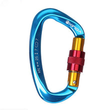 Load image into Gallery viewer, XINDA 25KN Mountaineering Caving Rock Climbing Carabiner D Shaped Safety Master Screw Lock Buckle Escalade Equipement