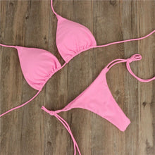 Load image into Gallery viewer, 2020 Brazilian Women Mini Micro Bikini G-string High Waist Thong Bandage Push up Strapless Hot Sexy Beachwear Mujer Swimsuit