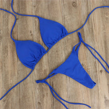 Load image into Gallery viewer, 2020 Brazilian Women Mini Micro Bikini G-string High Waist Thong Bandage Push up Strapless Hot Sexy Beachwear Mujer Swimsuit