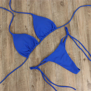 2020 Brazilian Women Mini Micro Bikini G-string High Waist Thong Bandage Push up Strapless Hot Sexy Beachwear Mujer Swimsuit