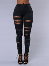 Load image into Gallery viewer, Hot sale ripped jeans for women sexy skinny denim jeans fashion street casual pencil pants female spring and summer clothing