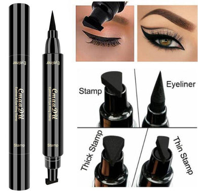 Big Seal Stamp Liquid Eyeliner Pen Waterproof Fast Dry Black Eye Liner Pencil With Eyeliner Cosmetic Double-ended Eyeliner