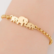 Load image into Gallery viewer, SMJEL Hot Stainless Steel Bracelet for Women Lovely Animal Butterfly Elephant Strand Bracelets Bangles Jewelry Accessories