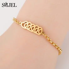 Load image into Gallery viewer, SMJEL Hot Stainless Steel Bracelet for Women Lovely Animal Butterfly Elephant Strand Bracelets Bangles Jewelry Accessories