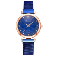 Load image into Gallery viewer, Fashion 5pcs Set Women Watches Luxury Magnet Buckle Flower Rhinestone Watch Ladies Quartz Wrist Watch Bracelet Set Reloj Mujer