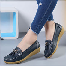 Load image into Gallery viewer, Women Flats Ballet Shoes Cut Out Leather Breathable Moccasins Women Boat Shoes Ballerina Ladies Casual Shoes