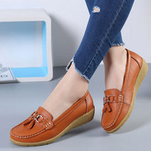 Load image into Gallery viewer, Women Flats Ballet Shoes Cut Out Leather Breathable Moccasins Women Boat Shoes Ballerina Ladies Casual Shoes