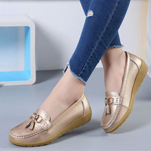 Load image into Gallery viewer, Women Flats Ballet Shoes Cut Out Leather Breathable Moccasins Women Boat Shoes Ballerina Ladies Casual Shoes