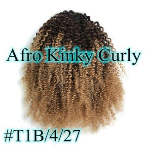 Halo Lady Beauty Drawstring Afro Kinky Curly Ponytail Human Hair Non-Remy Indian Hair Extensions Pony Tail For African American