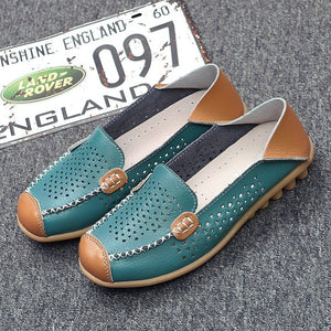 Women flat shoes 2021 new fashion ballet summer flower print women shoes genuine leathe loafers ladies flats shoes woman