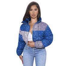 Load image into Gallery viewer, Bandana Coat Paisley Printed Bubble Jackets For Women 2020 Winter Fashion Warm Parkas Casual Zipper Up Puffer Outerwear S-XXL