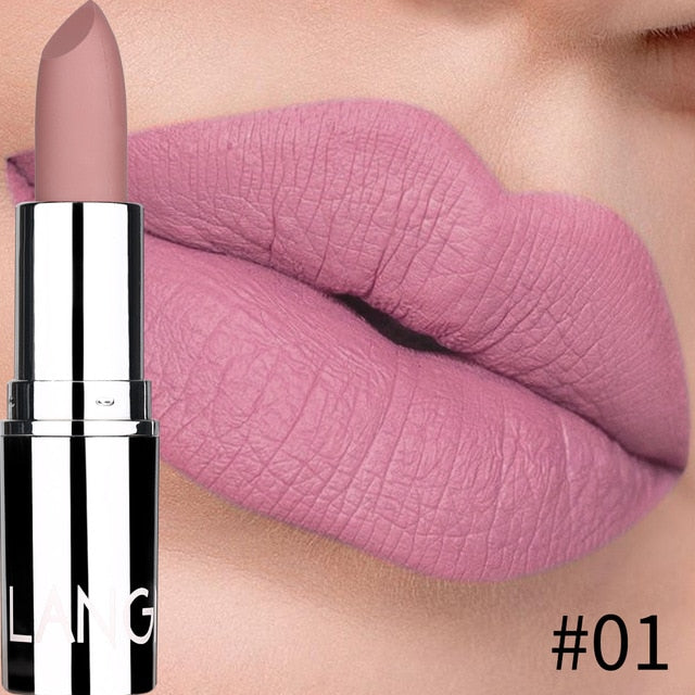 8 Colors Matte Bullet Lipstick Waterproof Long-Lasting Velvet Lipstick Easy To Wear 2019 Nude batom Nutritious Makeup