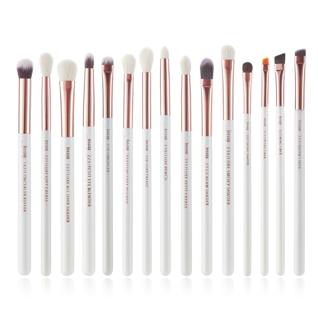 Jessup Makeup Brushes Set 15pcs Professional Eye Shadow Makeup Brush Kits Eyeshadow Eyeliner Blending Eyebrow Goat Hair