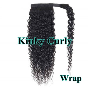 Halo Lady Beauty Drawstring Afro Kinky Curly Ponytail Human Hair Non-Remy Indian Hair Extensions Pony Tail For African American