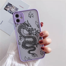 Load image into Gallery viewer, Remazy Fashion Dragon Animal Pattern Phone Case For iPhone 12 11 Pro XS MAX X 7 XR SE20 8 6Plus Hard Transparent Cover Matte Bag