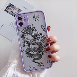 Remazy Fashion Dragon Animal Pattern Phone Case For iPhone 12 11 Pro XS MAX X 7 XR SE20 8 6Plus Hard Transparent Cover Matte Bag