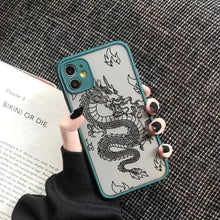 Load image into Gallery viewer, Remazy Fashion Dragon Animal Pattern Phone Case For iPhone 12 11 Pro XS MAX X 7 XR SE20 8 6Plus Hard Transparent Cover Matte Bag