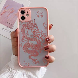Remazy Fashion Dragon Animal Pattern Phone Case For iPhone 12 11 Pro XS MAX X 7 XR SE20 8 6Plus Hard Transparent Cover Matte Bag