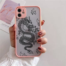 Load image into Gallery viewer, Remazy Fashion Dragon Animal Pattern Phone Case For iPhone 12 11 Pro XS MAX X 7 XR SE20 8 6Plus Hard Transparent Cover Matte Bag