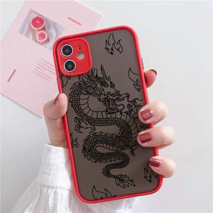 Remazy Fashion Dragon Animal Pattern Phone Case For iPhone 12 11 Pro XS MAX X 7 XR SE20 8 6Plus Hard Transparent Cover Matte Bag