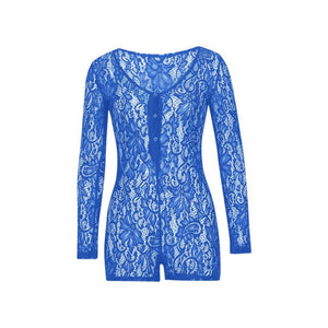 hirigin Women Sexy adult Jumpsuit Romper Sleepwear Lace hollow Shorts Sleeve V Neck Bodycon Bodysuit pajamas Rompers Pants New