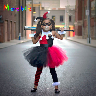 Moeble Children Cosplay Costume Girls Tutu Dress with Headband Kids Party Dresses for Birthday Halloween Christmas Summer