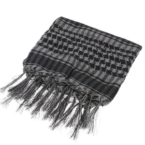 Outdoor Hiking Scarves Military Arab Tactical Desert Scarf Army Shemagh With Tassel For Men Women Muslim Hijab Windproof Warm