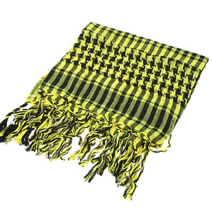 Outdoor Hiking Scarves Military Arab Tactical Desert Scarf Army Shemagh With Tassel For Men Women Muslim Hijab Windproof Warm