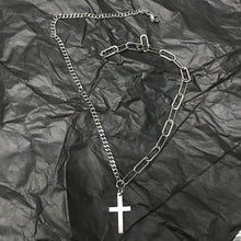 Load image into Gallery viewer, 2020 Fashion Unisex Multilayer Hip Hop Long Chain Necklace For Women Men Jewelry Gifts Key Cross Pendant Necklace Accessories