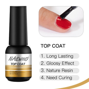 NAILWIND Gel Nail Polish Semi Permanent Primer Nail Art Hybrid Varnishes 8ml Gel polish Need Cured Base Top Coat Nails