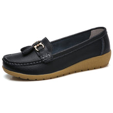 Load image into Gallery viewer, New Women Shoes Loafers  Female Moccasins Shoes Summer Genuine Leather Women Flats Slip On Women Loafers Flats Tassel Plus Size