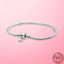 Load image into Gallery viewer, TOP SALE Pulseira Bracelet Femme 925 Sterling Silver Heart Snake Chain Bracelet For Women Fit Original Charm Beads Jewelry Gift