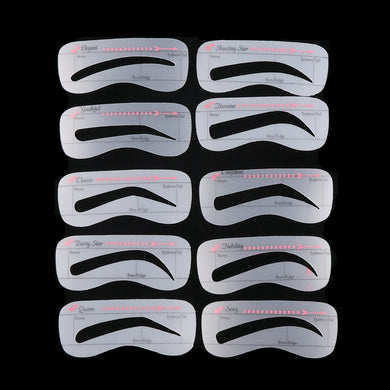 4/10 Styles Grooming Eyebrow Stencil Kit Makeup Tools DIY Beauty Eyebrow Template Stencil For Women Beauty Tools Accessories