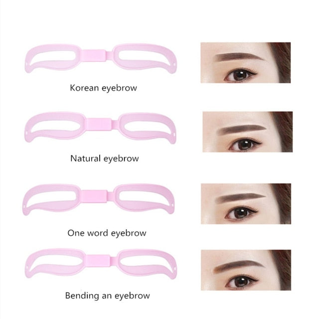 4/10 Styles Grooming Eyebrow Stencil Kit Makeup Tools DIY Beauty Eyebrow Template Stencil For Women Beauty Tools Accessories
